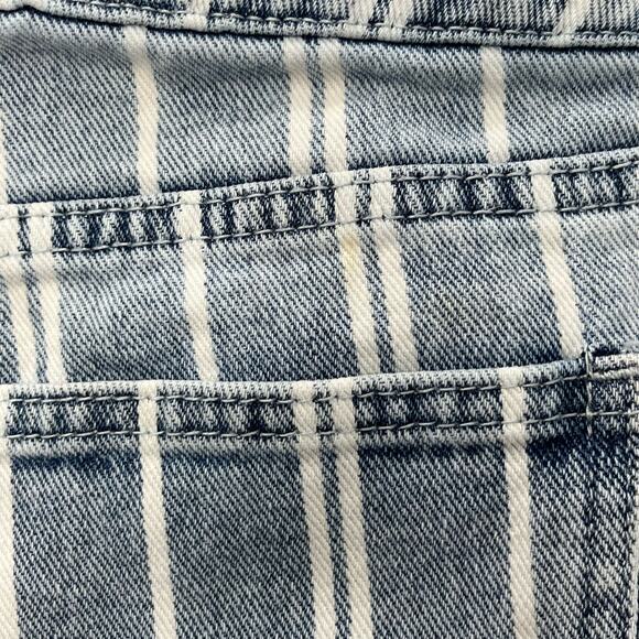 PacSun Blue White Stripe High Rise Slim Fit Cotton Mom Jeans 27 - Picture 4 of 10